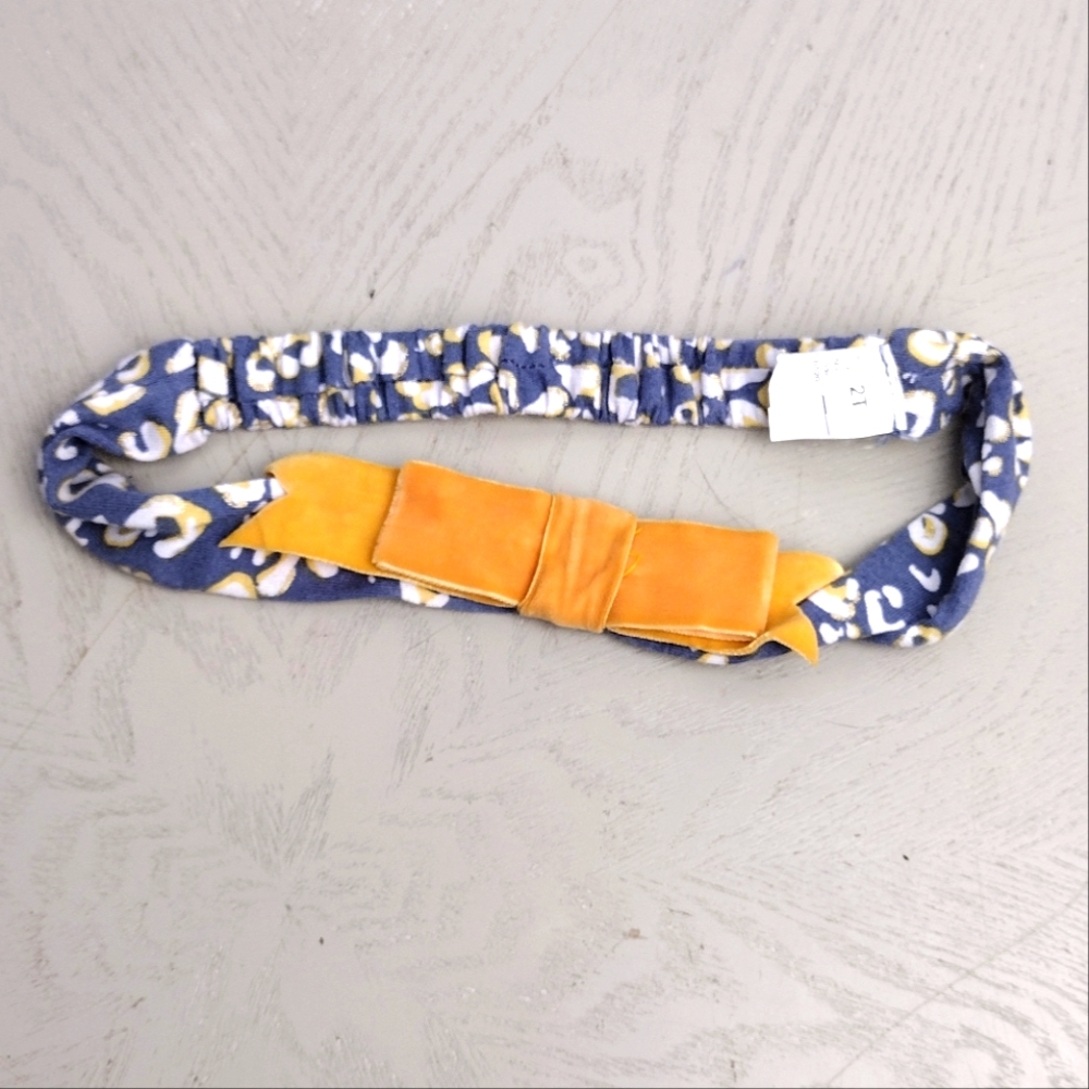 Blue and Yellow Patterned Headband
